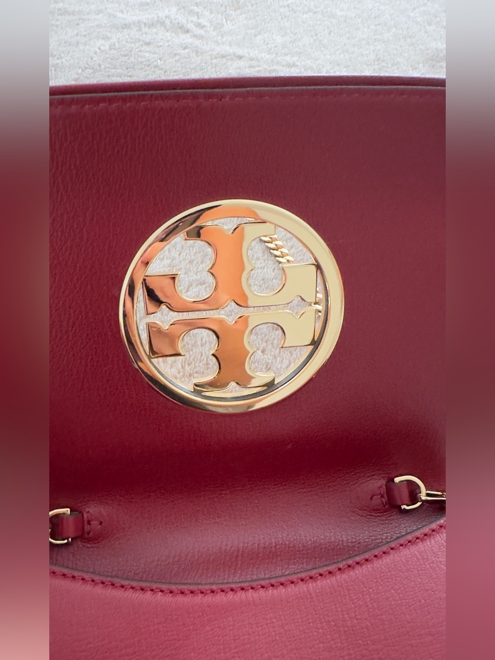 TORY BURCH REVA red clutch shoulder bag - Picture 6 of 9